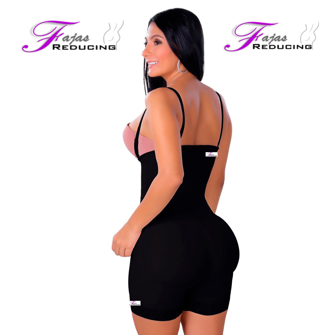 Fajas Colombianas Short bodysuit strapless open bust body shaper faja  buttocks enhancer fajas colombianas reductoras-Shapewear & Fajas USA 
