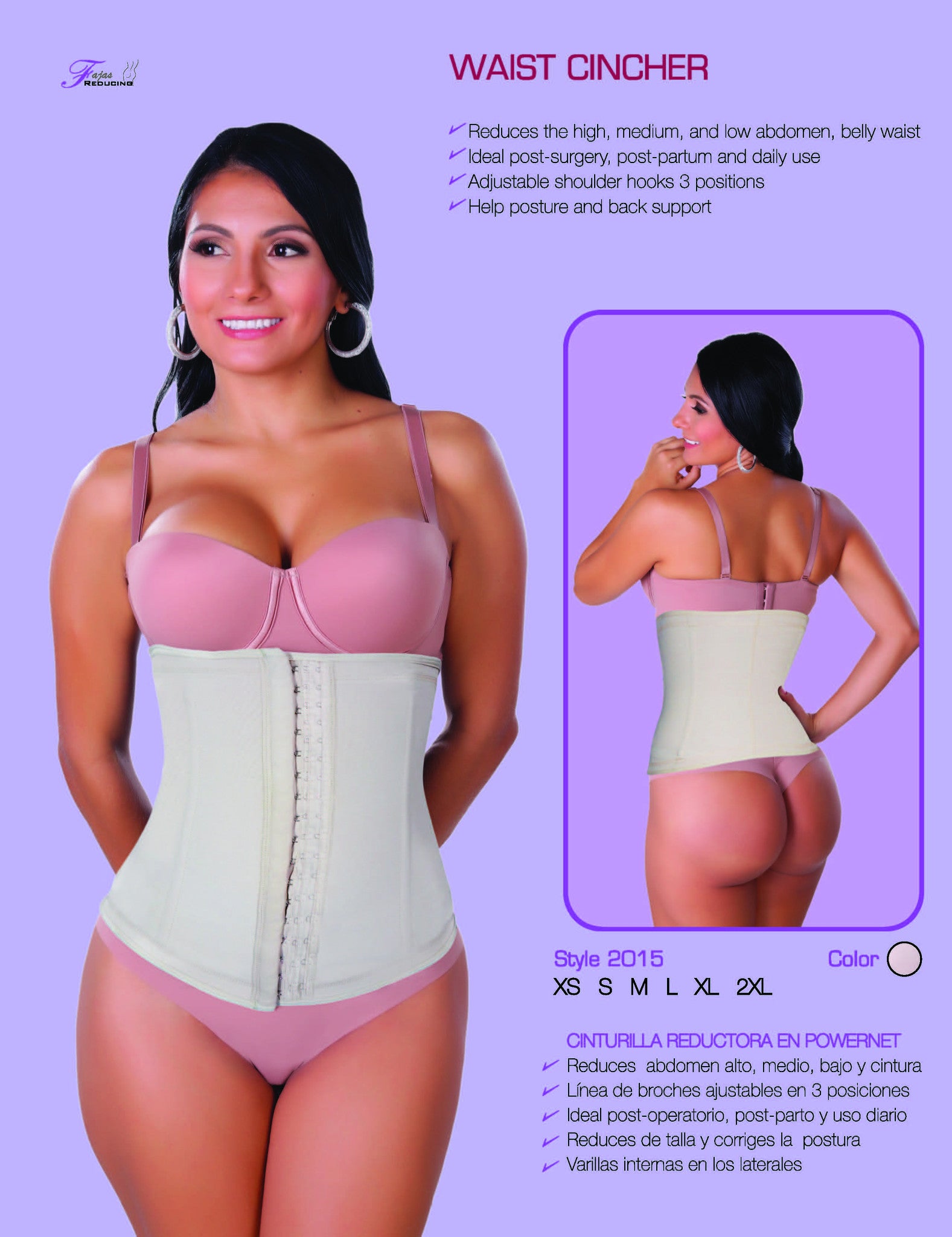 Faja Colombiana Body Chaleco Vest Reductor Slimming Broches Waist Trainer